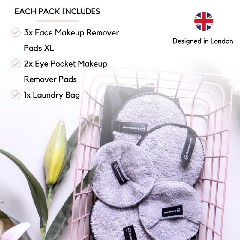 Ogato Reusable Makeup Remover Cloth - 6pc Face Pads, Makeup Eraser Cloth Wipes for All Skin Types - Washable Microfiber Make Up Reusable Cotton Rounds for Face - With Free Laundry Bag - Image 3